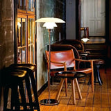 Parasol Iron and Glass Architectural Floor Lamp