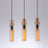 Ashen Flame Pendant Light with Smoke Gray Glass