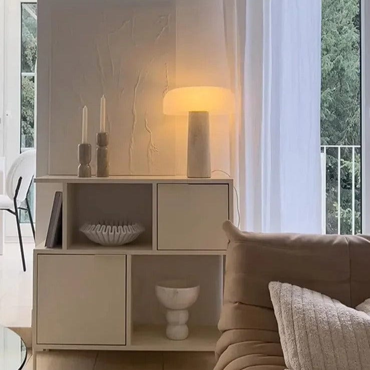 Marble table lamp for dining room decor