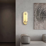 Hallway light fixture with brass accents