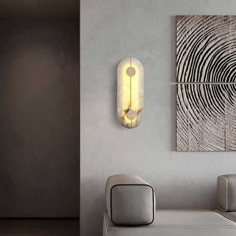 Hallway light fixture with brass accents