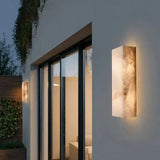 Solar or wired wall light for exterior
