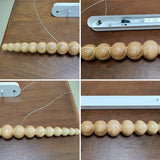 Wood Bead Chandelier for Dining Room Centerpiece