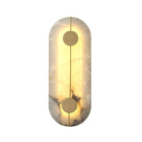 Living room accent light with marble shade