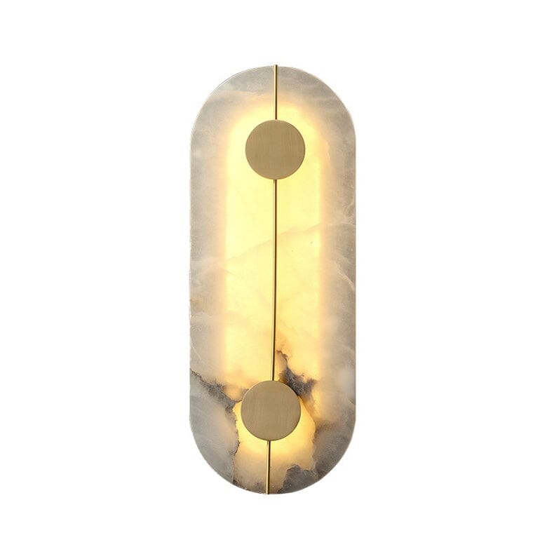 Living room accent light with marble shade