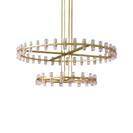 Marcelle Crystal Chandelier - Modern Ceiling Fixture Detail