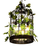Black Cage Pendant Light for Living Room