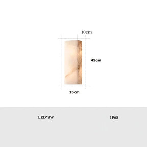 Garden accent light with marble finish