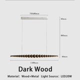 Wood Bead Pendant Chandelier for Entryway