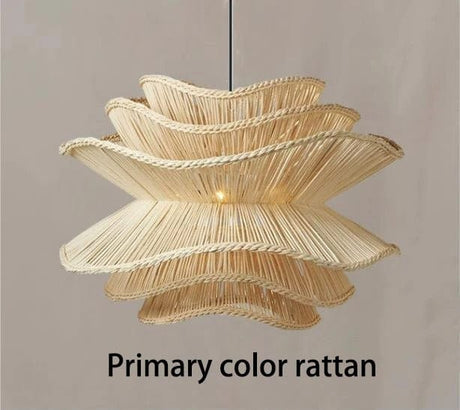 woven pendant light for bohemian interiors