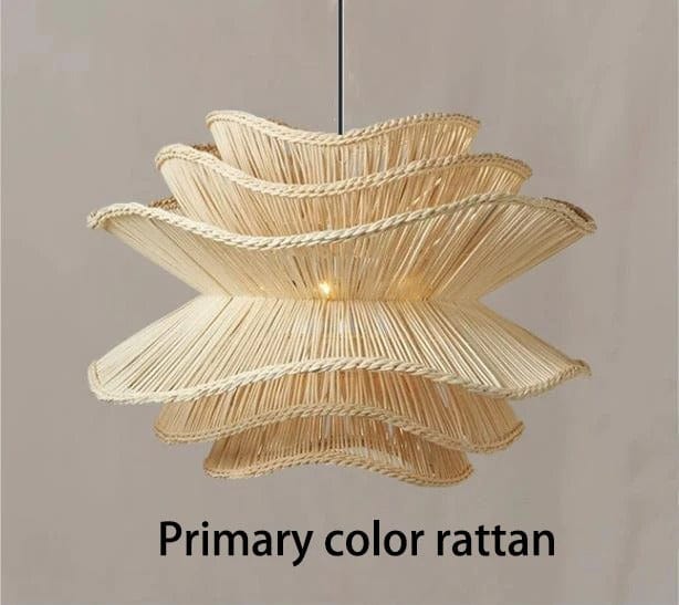 woven pendant light for bohemian interiors