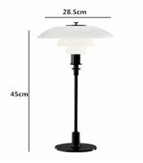 Glass floor lamp with sleek modern silhouette