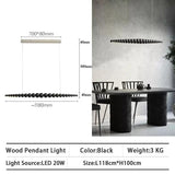 Wood Chandelier Bright Lively Ambiance Design