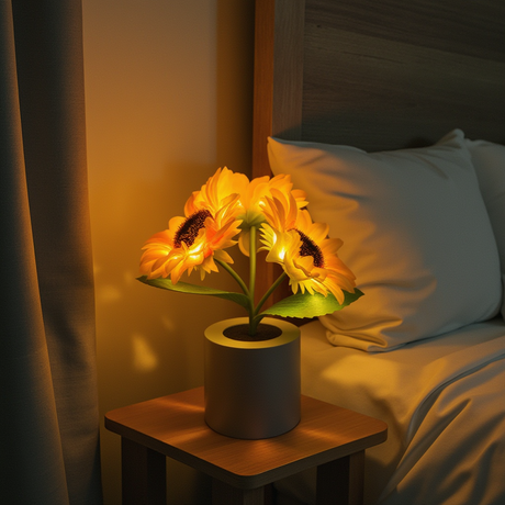 Decorative sunflower nightlight for bedroom
