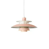 Metal pendant light close-up detail
