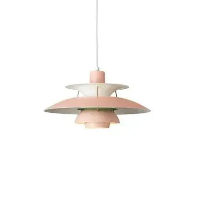Metal pendant light close-up detail
