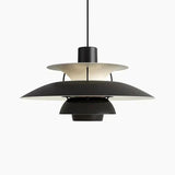 Cylinder pendant lamp brushed metal finish