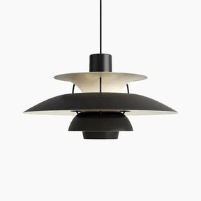 Cylinder pendant lamp brushed metal finish