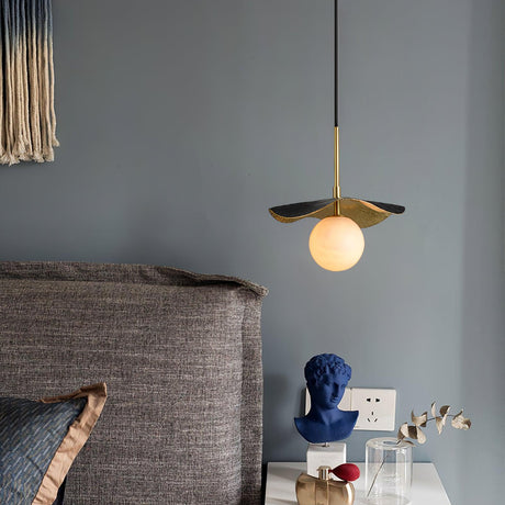 Averin Ceiling Pendant Light Full Fixture Front View - OpalDwell