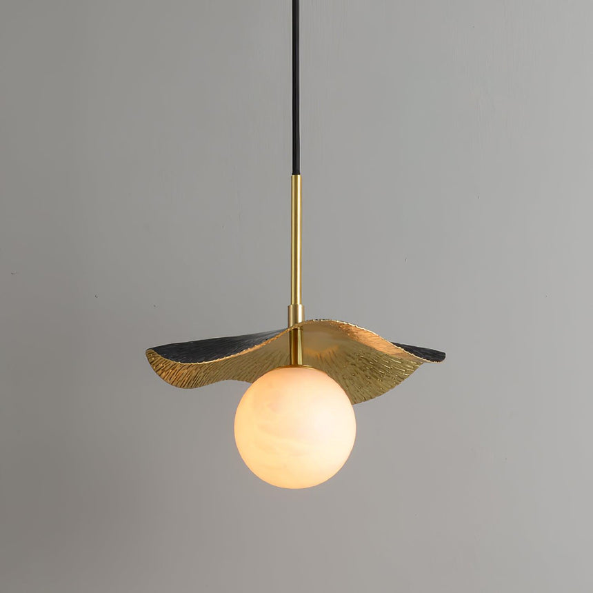Averin Pendant Light Brushed Metal Finish Close-Up - OpalDwell