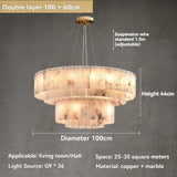 Dimension card for the two tier version, 100 cm over 60 cm