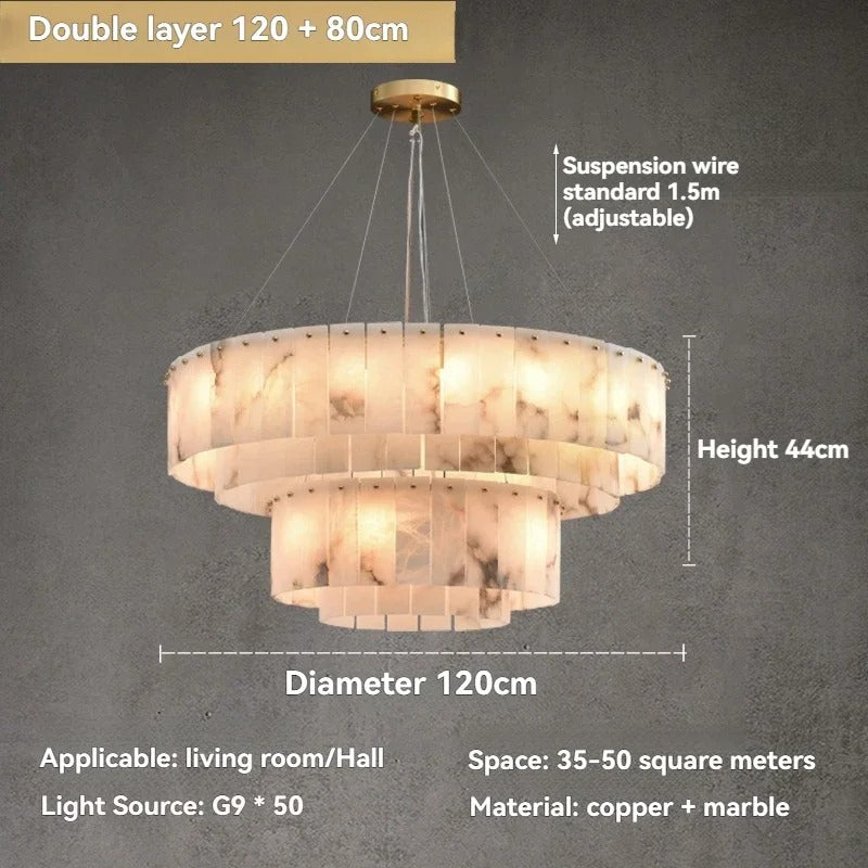 Dimension card for the two tier version, 120 cm over 80 cm