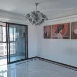 Matte black chandelier for living room decor