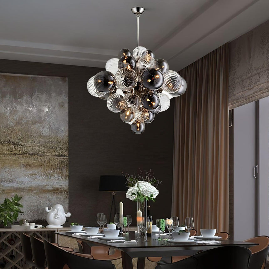 Brushed nickel finish chandelier for modern homes