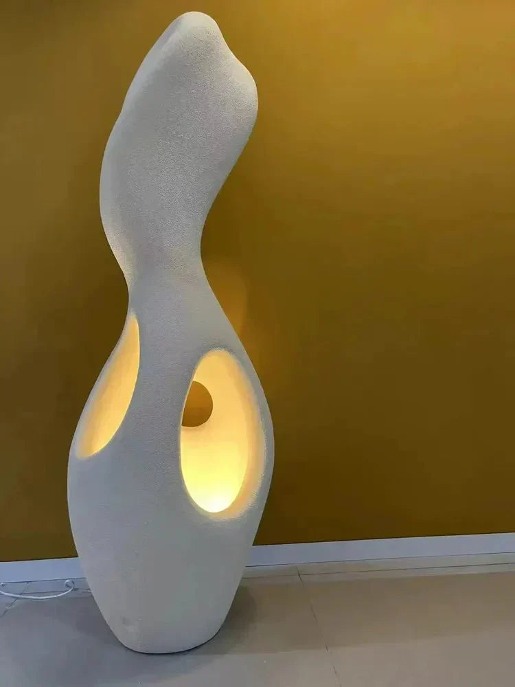 Touch on off floor lamp for living spaces