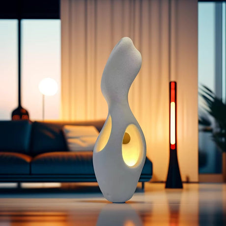 Painted polyethylene floor lamp fixture