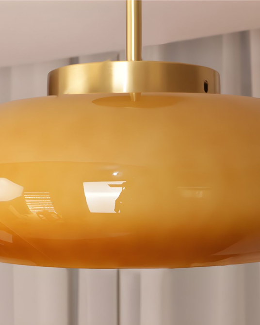 Frosted Glass Ceiling Light frosted shade close-up
