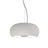 White glass dome shade photographed against a pale ground