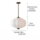 White shade shown with its 38 cm diameter and combinable rod marked out