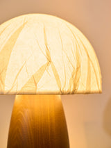 Close view of the folded paper texture with the lamp switched on