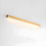 The long light pine bar lit, seen along its length from one end