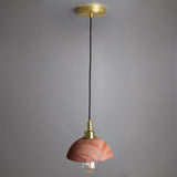 Ceramic dome pendant light - 20 cm dome silhouette