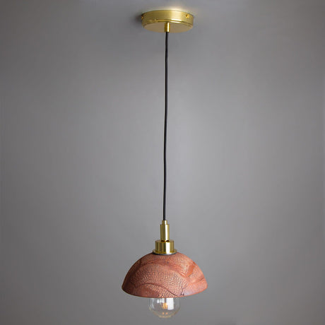 Ceramic dome pendant light - 20 cm dome silhouette