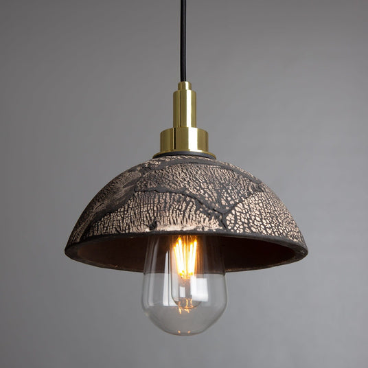 Ceramic dome pendant light - IP44 waterproof rating