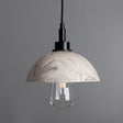 Marbled ceramic dome pendant light for modern bathroom decor