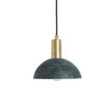 Ceramic Dome Pendant Light Side Angle View