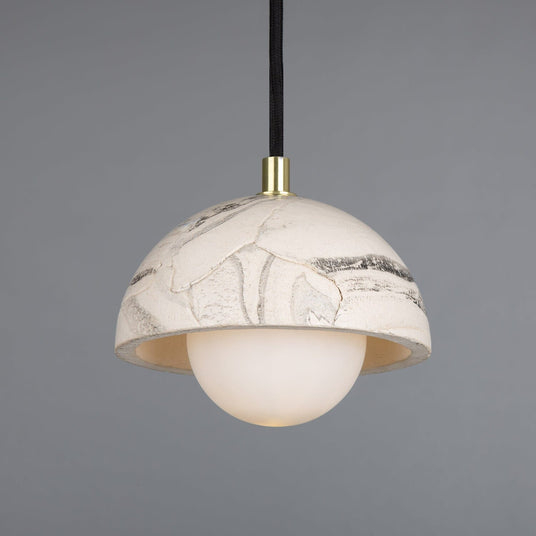 Ceramic Dome Pendant Light Textured Surface Detail