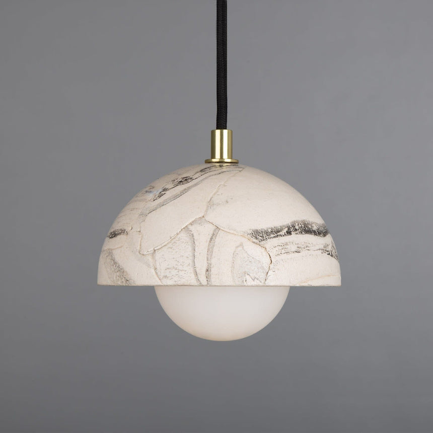 Lumera Red Ceramic Dome Pendant Light for Kitchen