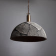 Ceramic Dome Pendant Light Installed Above Kitchen Island