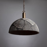 Ceramic Dome Pendant Light Installed Above Kitchen Island