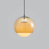 LumaNova Milky Glass Globe Pendant Light for kitchen island - OpalDwell