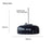 Dimension card for the navy blue pendant lamp, 42 cm across and 27 cm deep