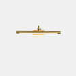 The shortest gold bar seen straight on, the diffuser bright under the tube