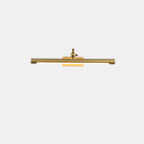 The shortest gold bar seen straight on, the diffuser bright under the tube