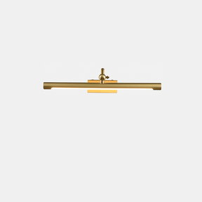 The shortest gold bar seen straight on, the diffuser bright under the tube