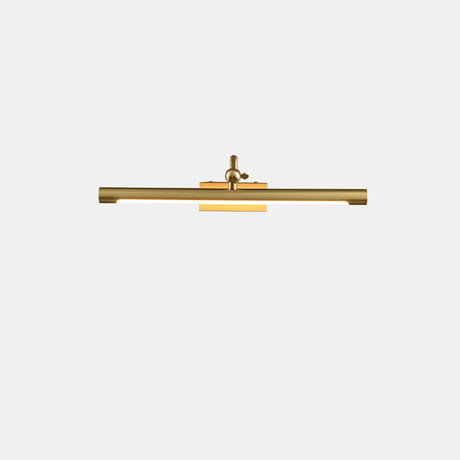 The shortest gold bar seen straight on, the diffuser bright under the tube